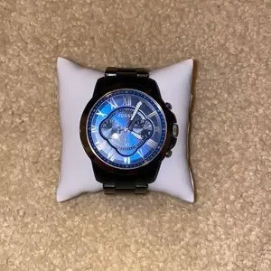 Fossil Accessories Fossil Grant Watch In Blue Fs523 Poshmark